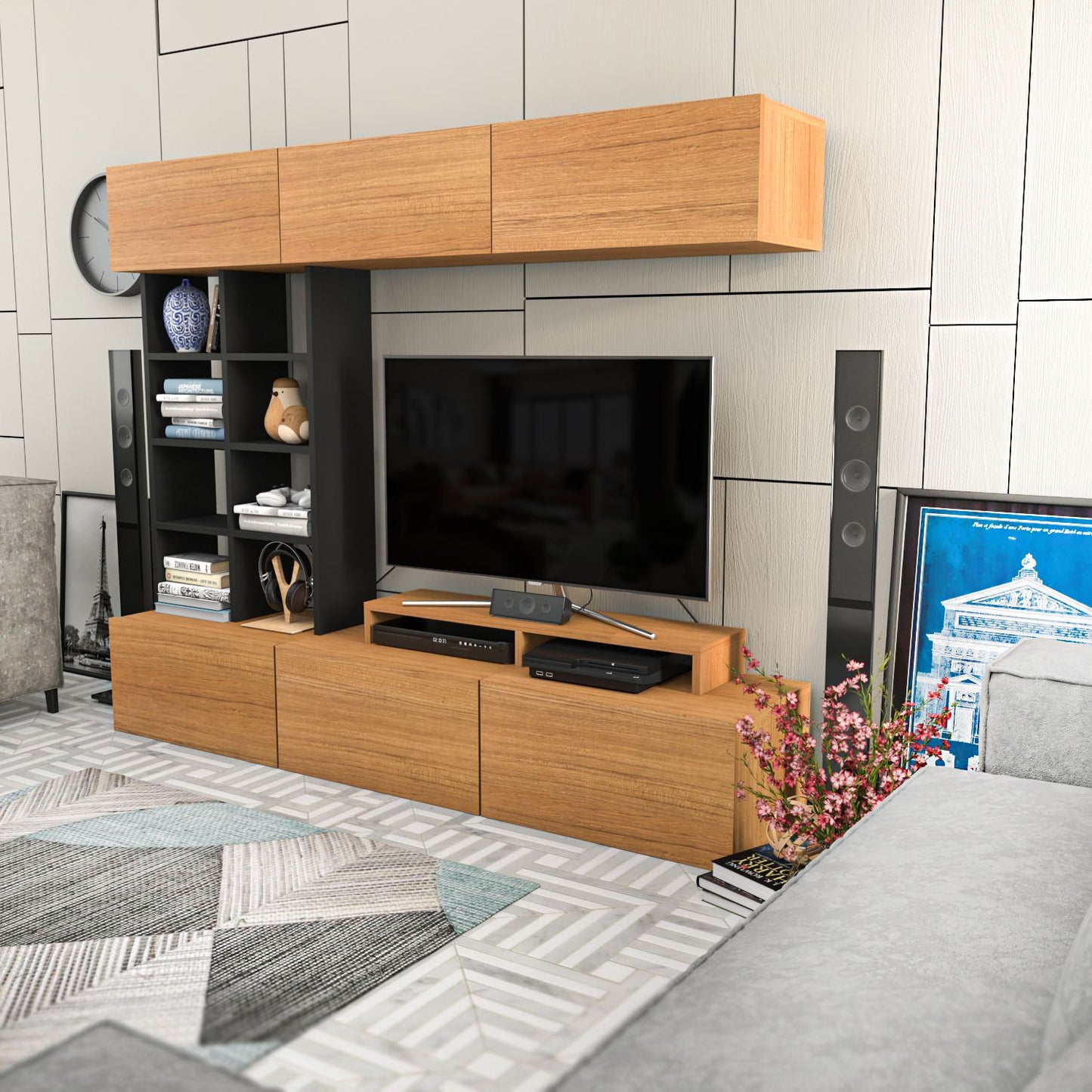 TV jedinica, Sasa - Teak, Black