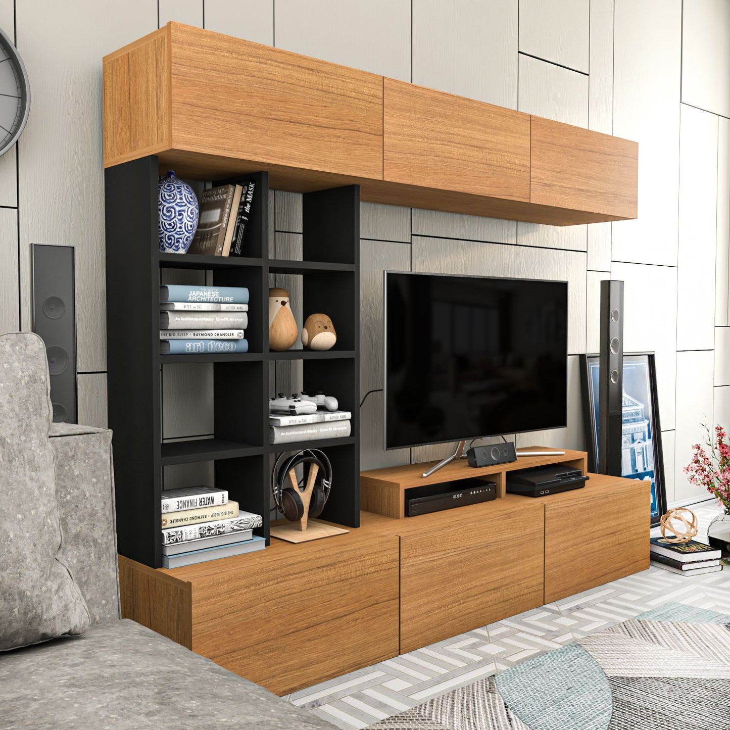 TV jedinica, Sasa - Teak, Black