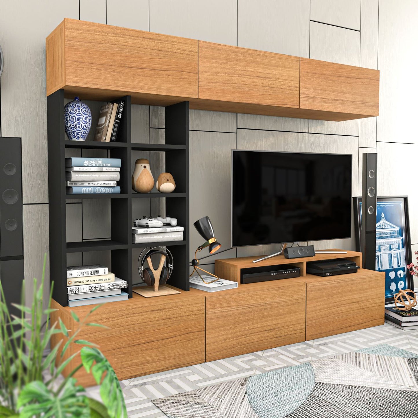 TV jedinica, Sasa - Teak, Black