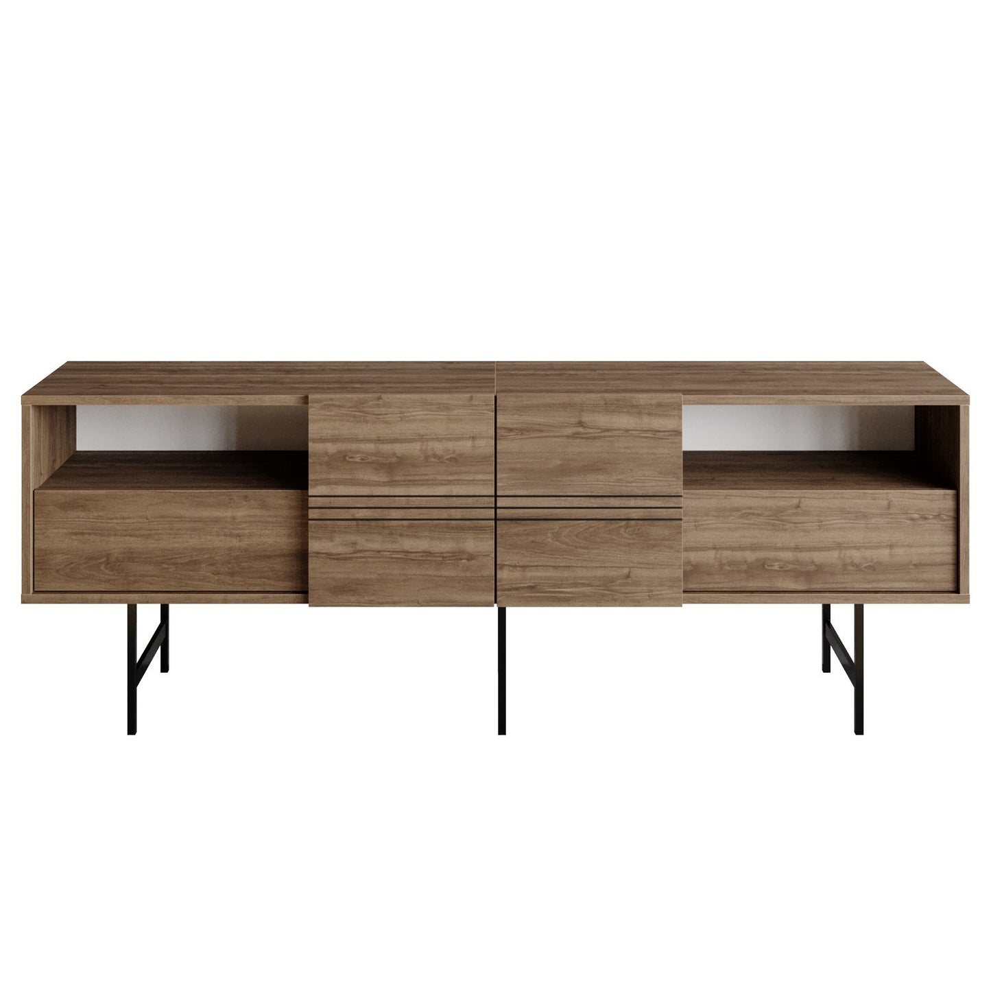 Stalak za televizor, Derin - Walnut, Black
