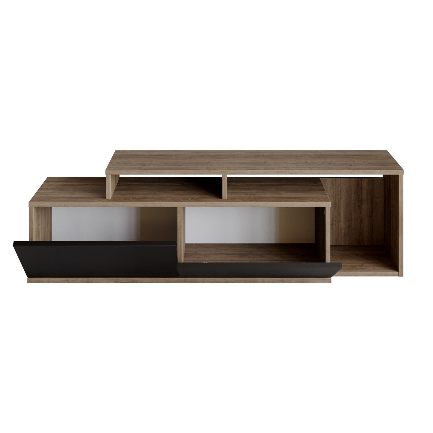 Stalak za televizor, Nexera - Walnut, Black