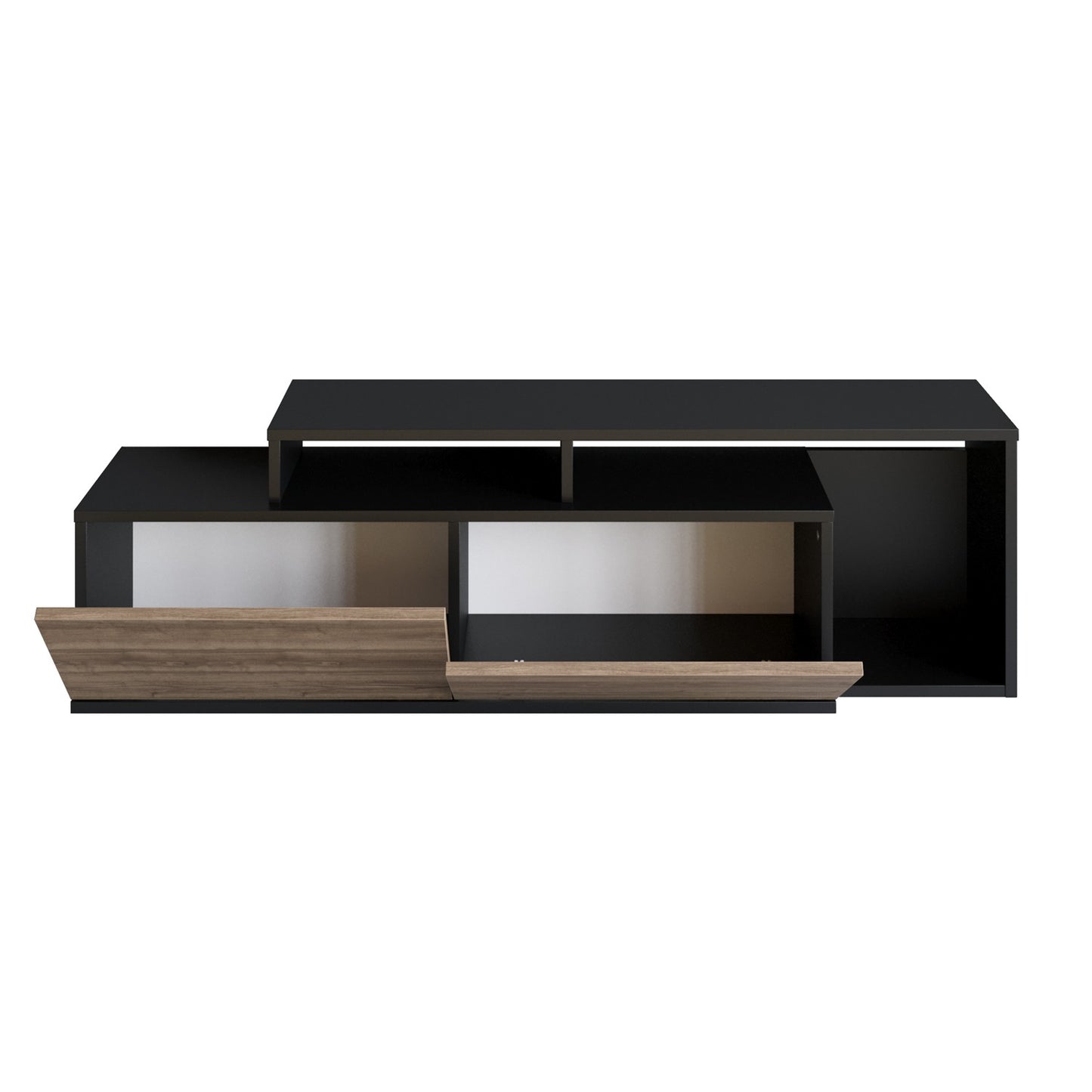 Stalak za televizor, Nexera - Black, Walnut