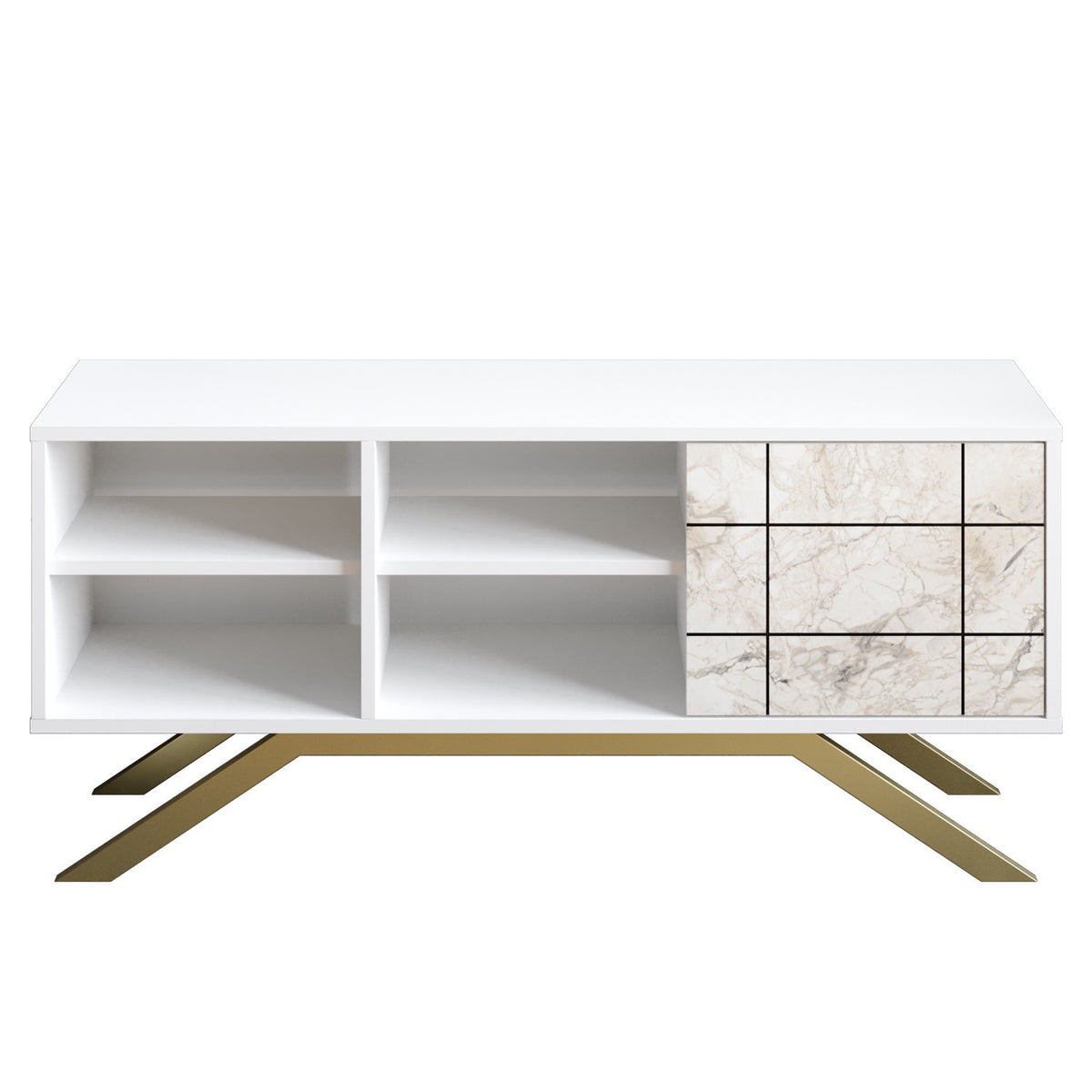 Stalak za televizor, North - White, Gold