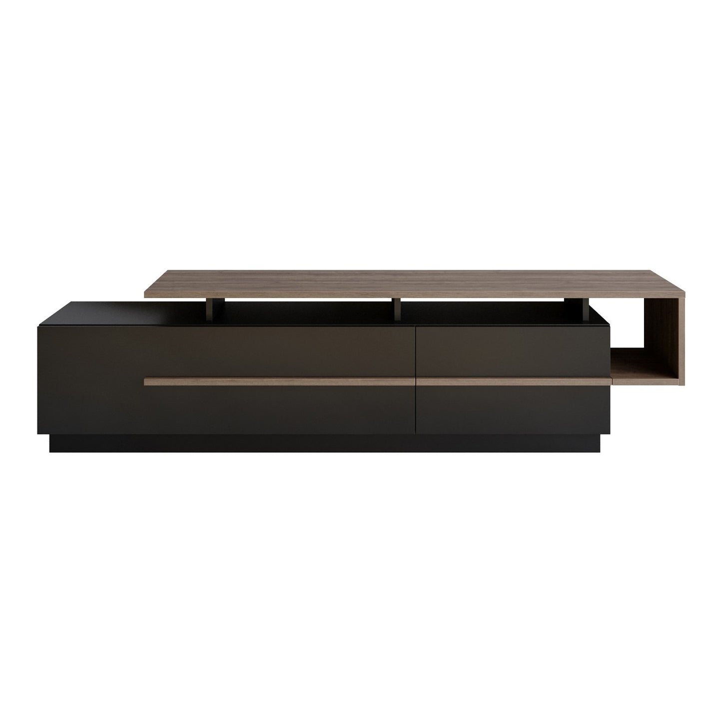 Stalak za televizor, Pia - Black, Walnut