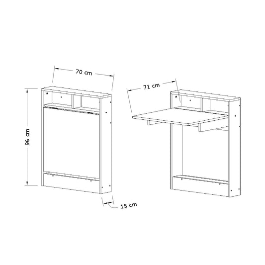 Sklopivi stol, Bijela boja, Bracked - White