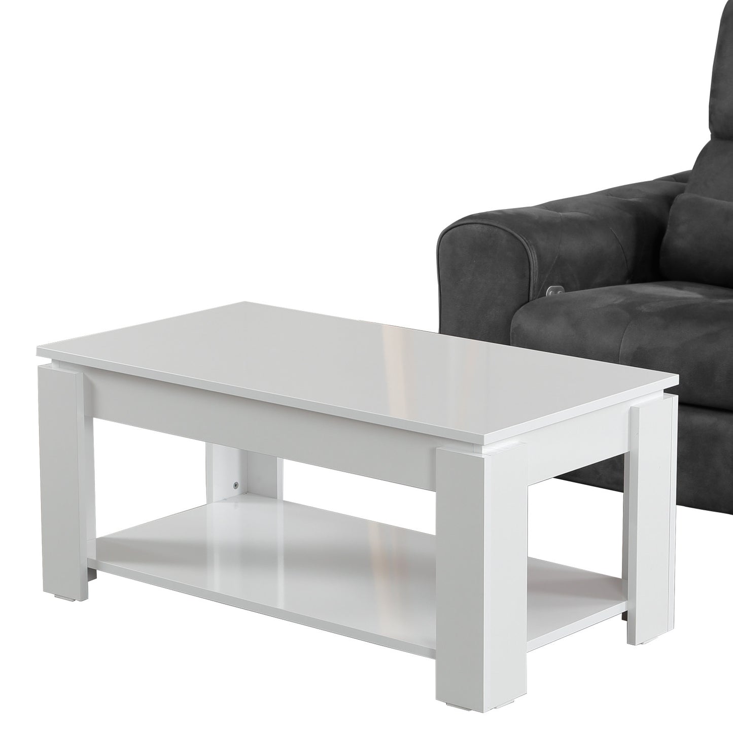 Stolić za kavu, Shelf - Shiny White