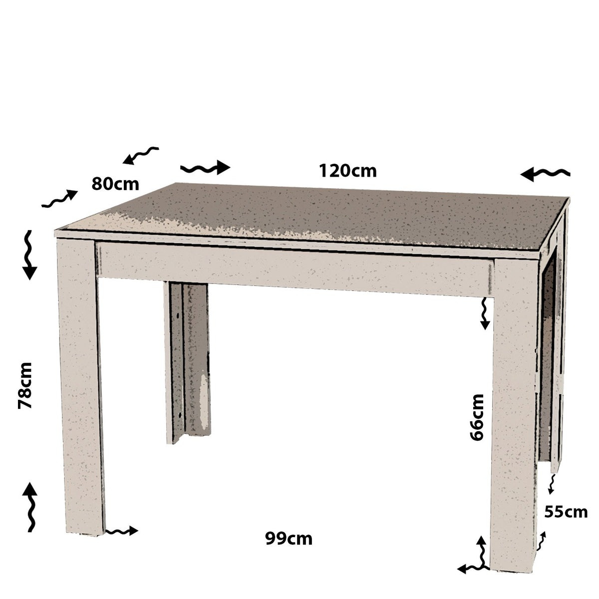 Blagovaonski stol, Single 120 - Walnut