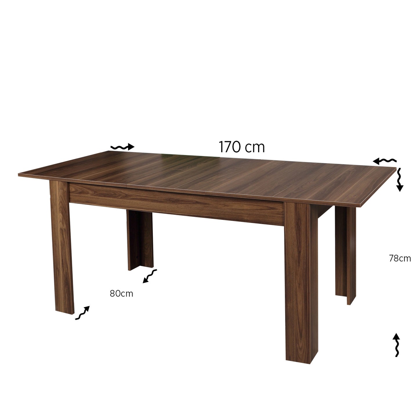 Proširivi stol za blagovaonicu, Oblo - Walnut