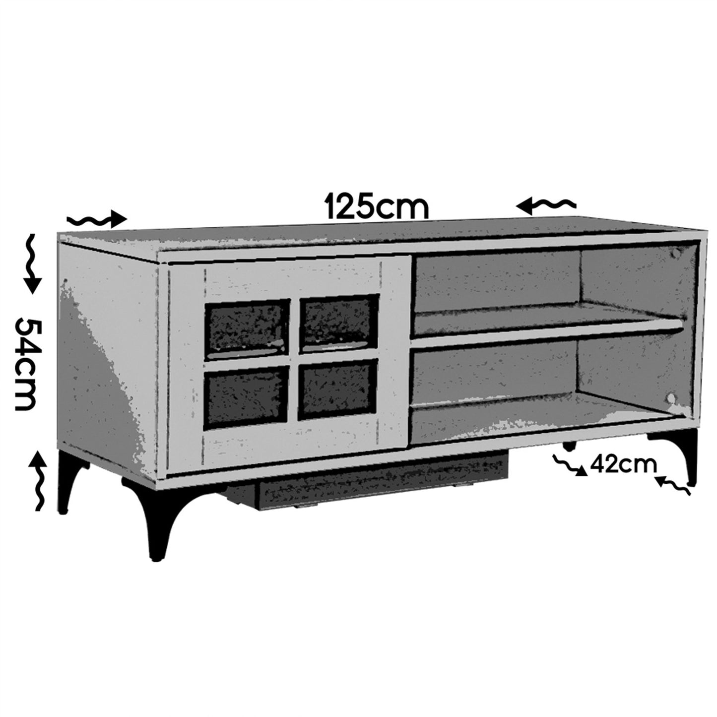 Stalak za televizor, Revival 125Lk - Oak