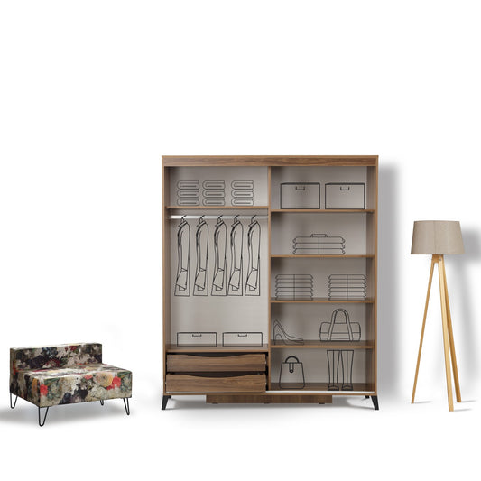 Garderoba, Pasific Home Fuga - 150 Ceviz Dolap