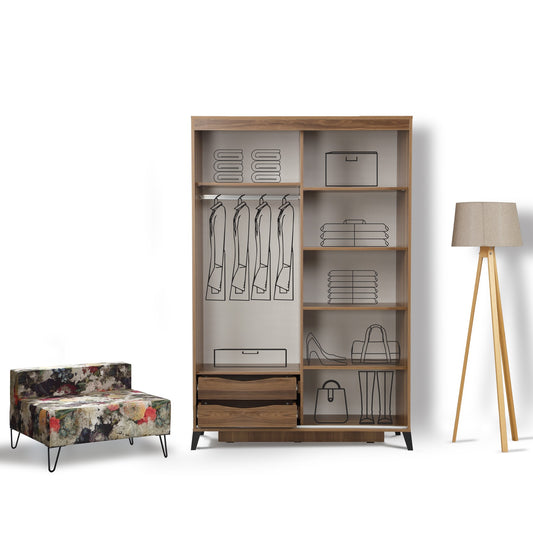 Garderoba, Pasific Home Fuga - 120 Ceviz Dolap