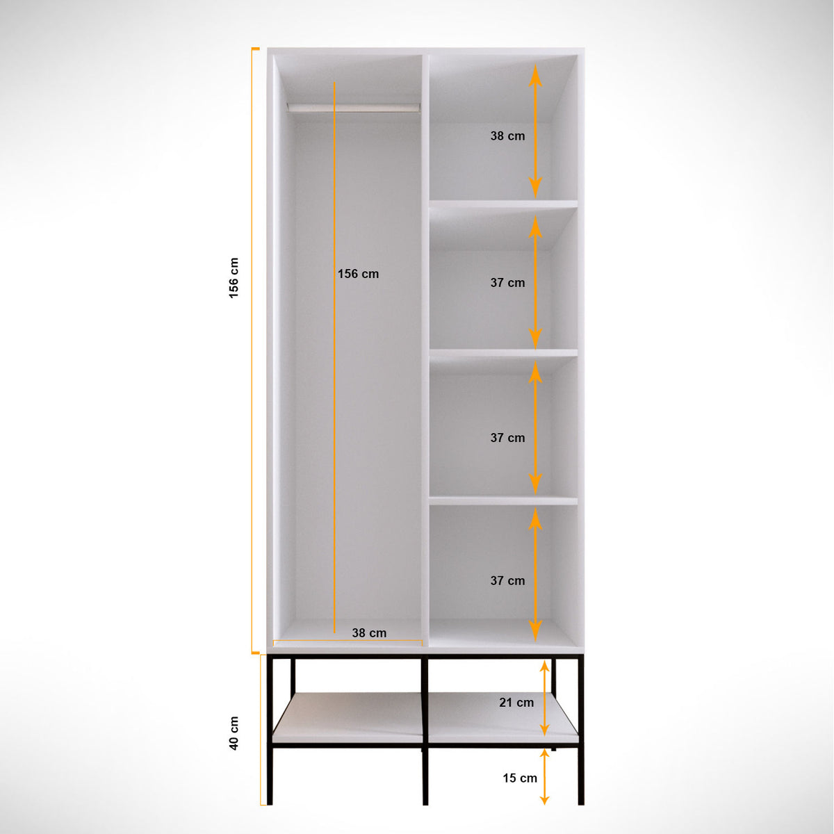 Garderoba, Martin 2 - Bijela