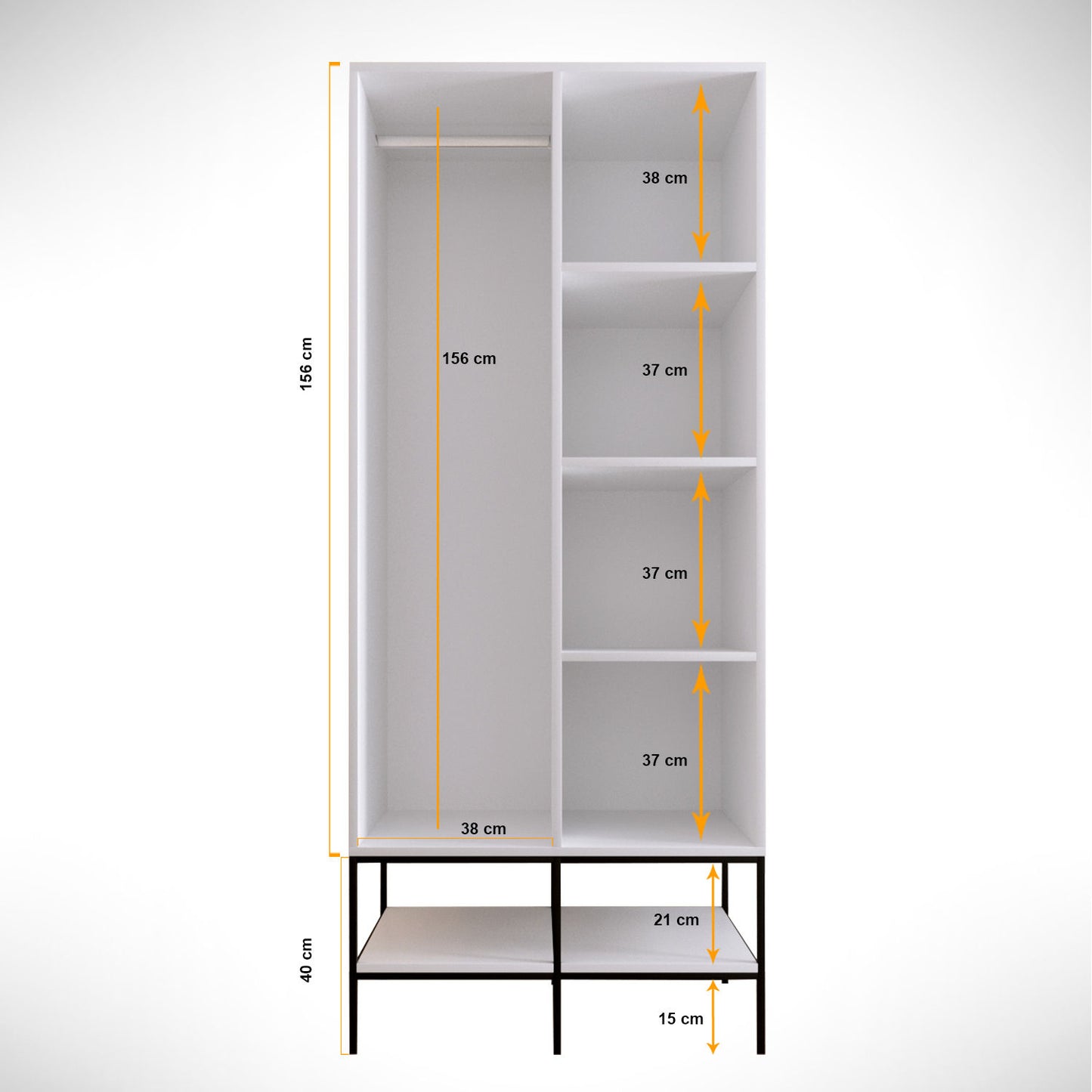 Garderoba, Martin 2 - White