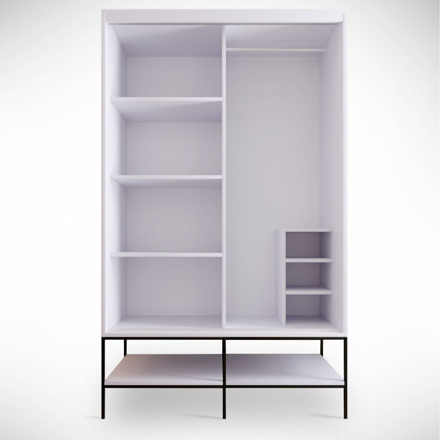 Garderoba, Martin Sürgülü 120 - White, Black, Gold