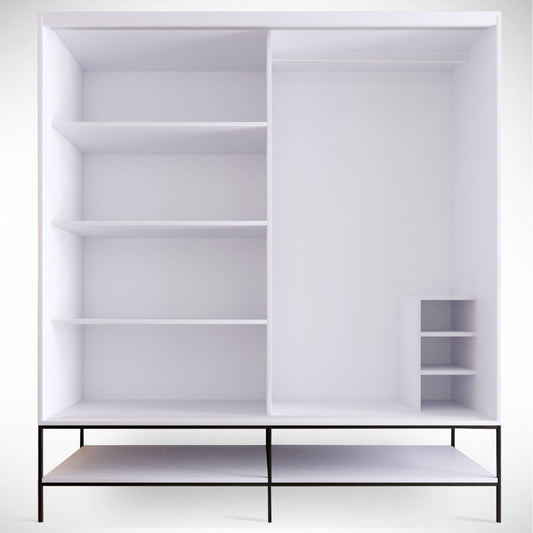 Garderoba, Martin Sürgülü 190 - White, Black, Gold