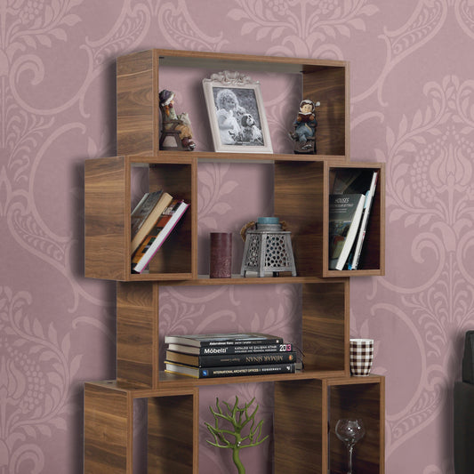 Polica za knjige, Box - Walnut