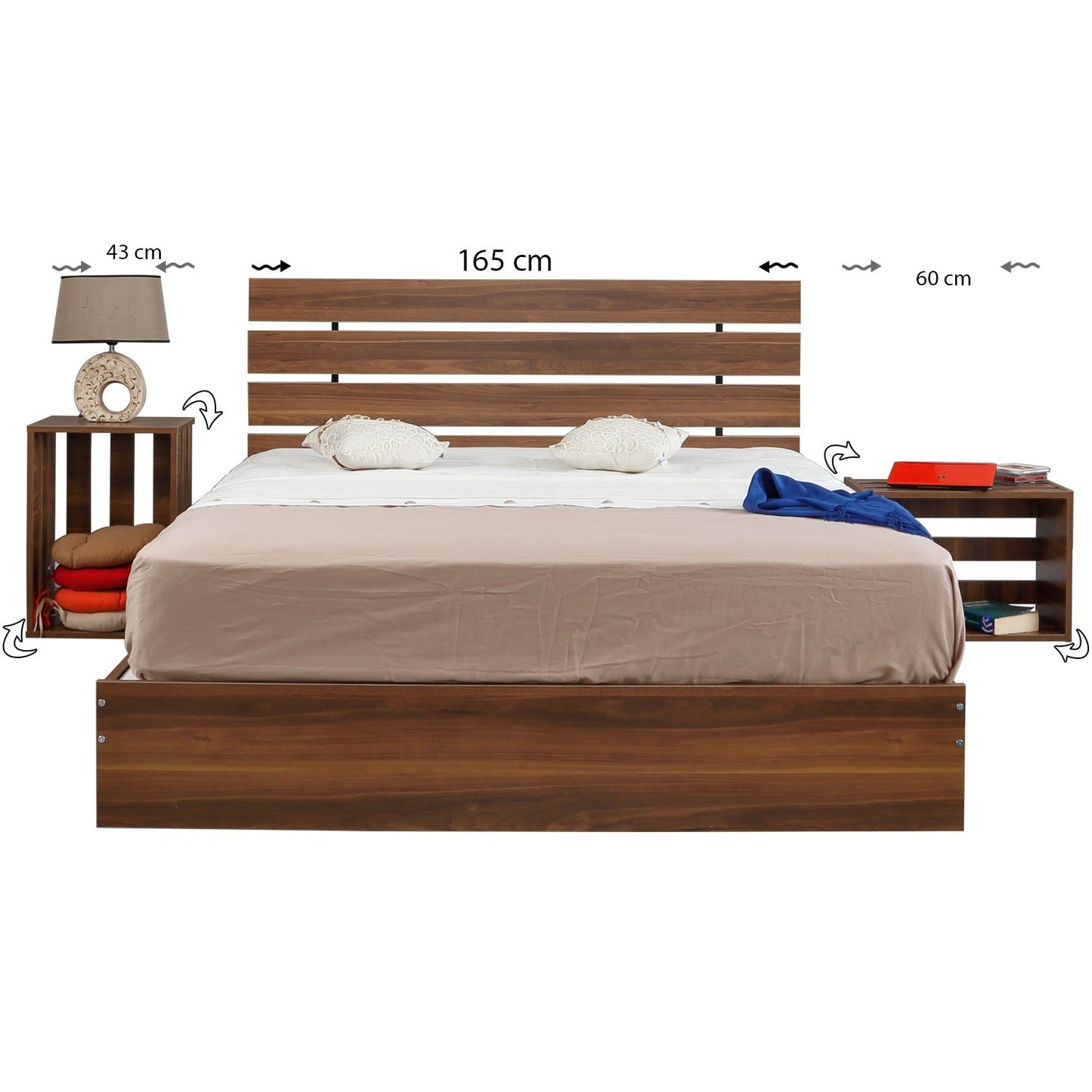 Dvokrevetna ploča, Fuga 160LK - Walnut