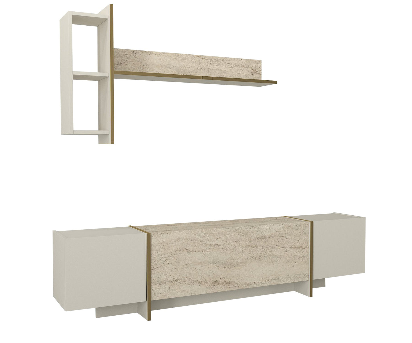TV jedinica VEYRON, boja Travertine, boja sandstone