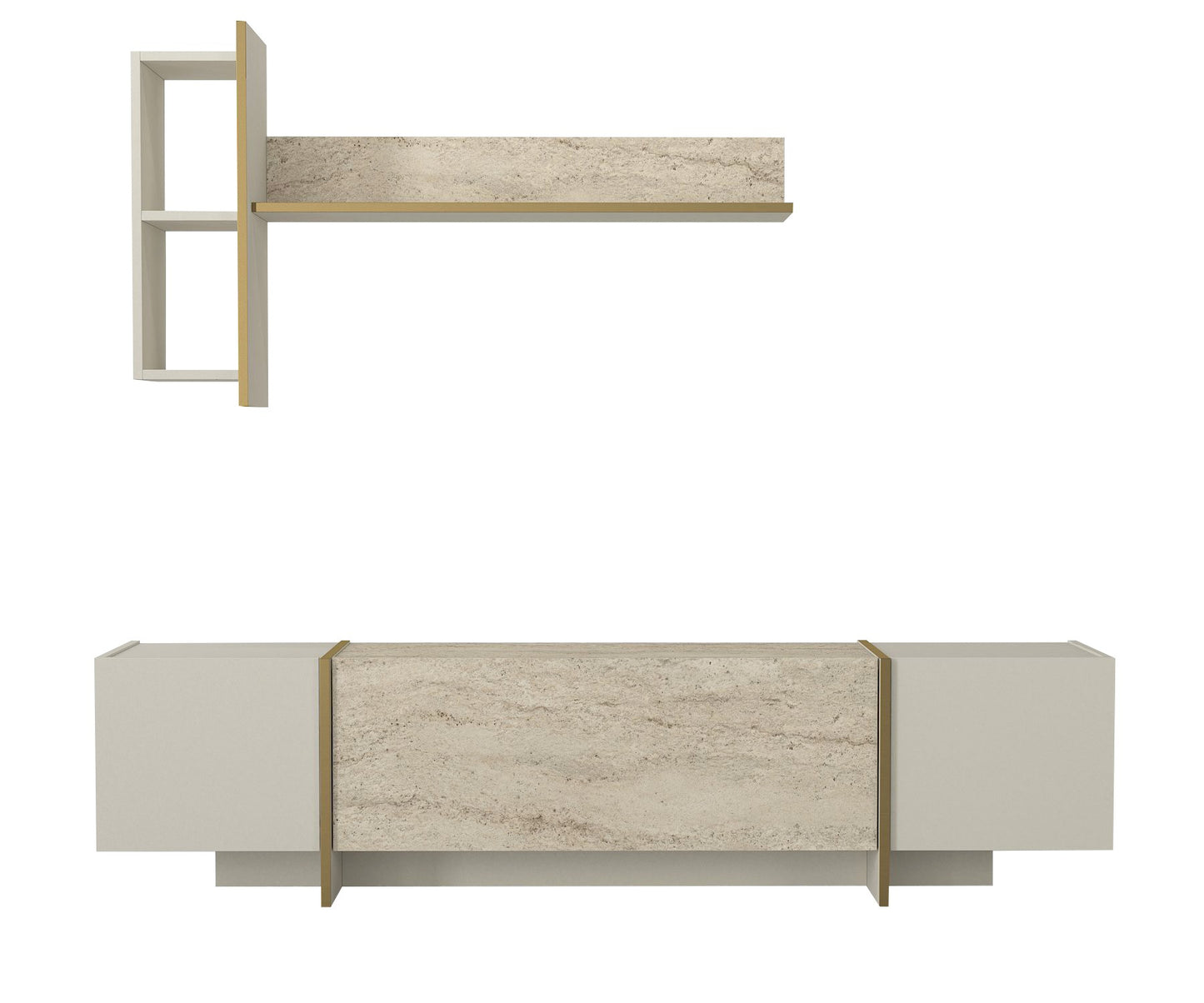 TV jedinica VEYRON, boja Travertine, boja sandstone
