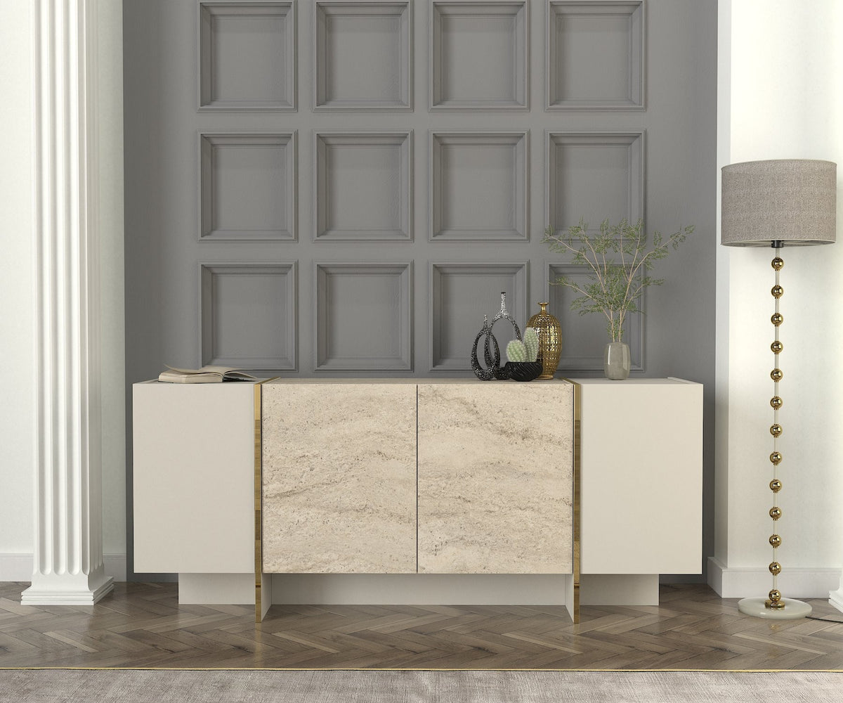 Komoda VEYRON, boja Travertine, boja sandstone