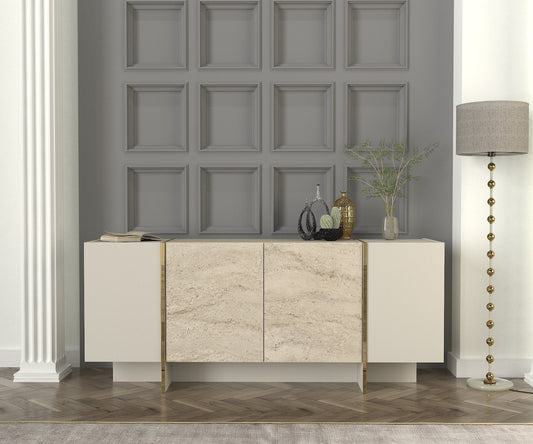 Komoda VEYRON, boja Travertine, boja sandstone