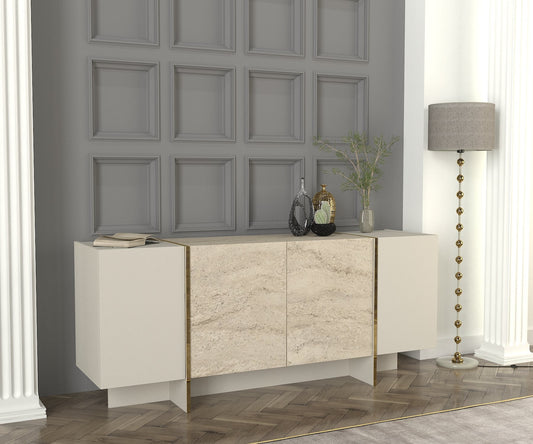 Komoda VEYRON, boja Travertine, boja sandstone