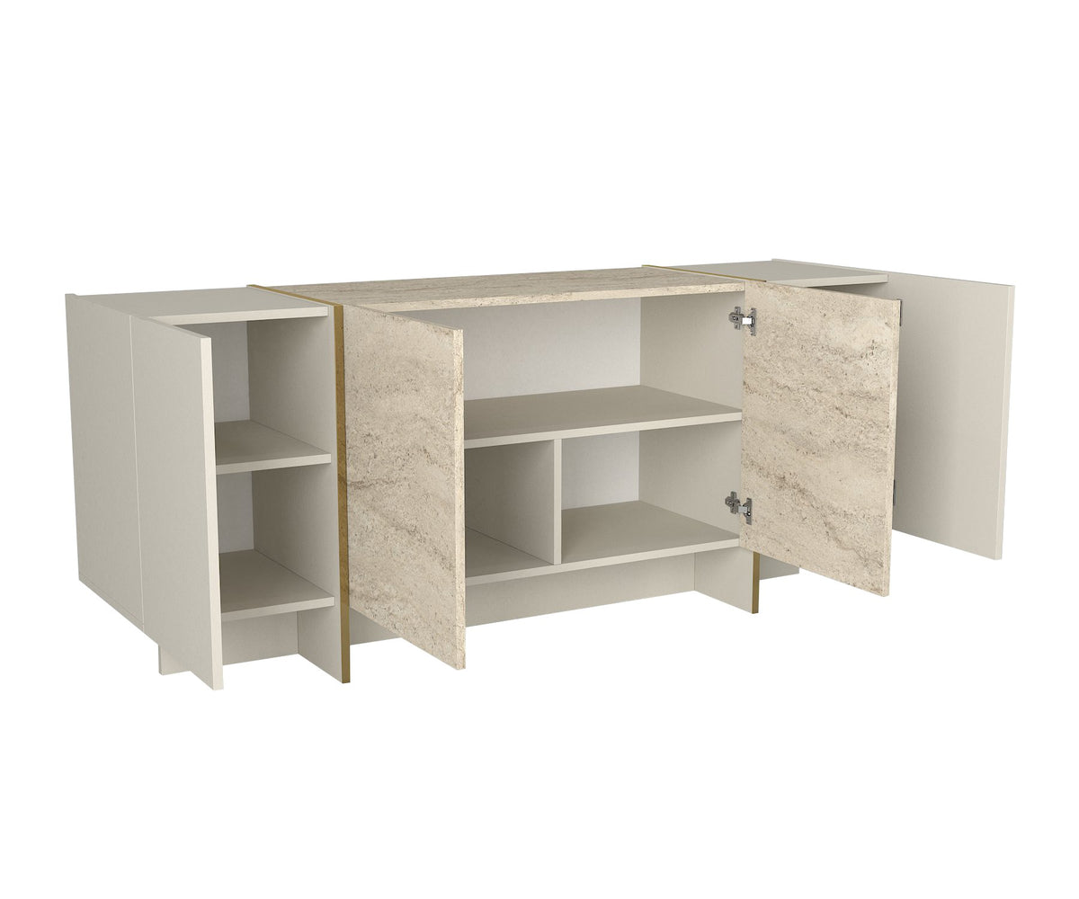 Komoda VEYRON, boja Travertine, boja sandstone