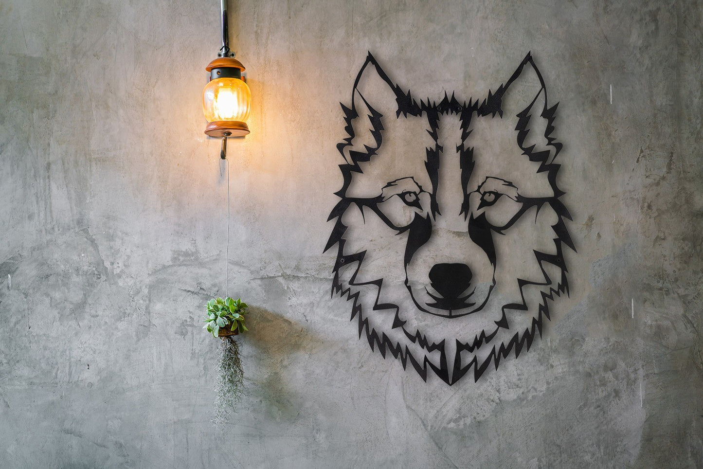 Metalna zidna dekoracija, Wolf v11