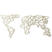 Metalna zidna dekoracija, World Map XL - Gold