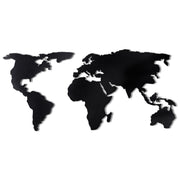 Metalna zidna dekoracija, World Map Silhouette XL - Black
