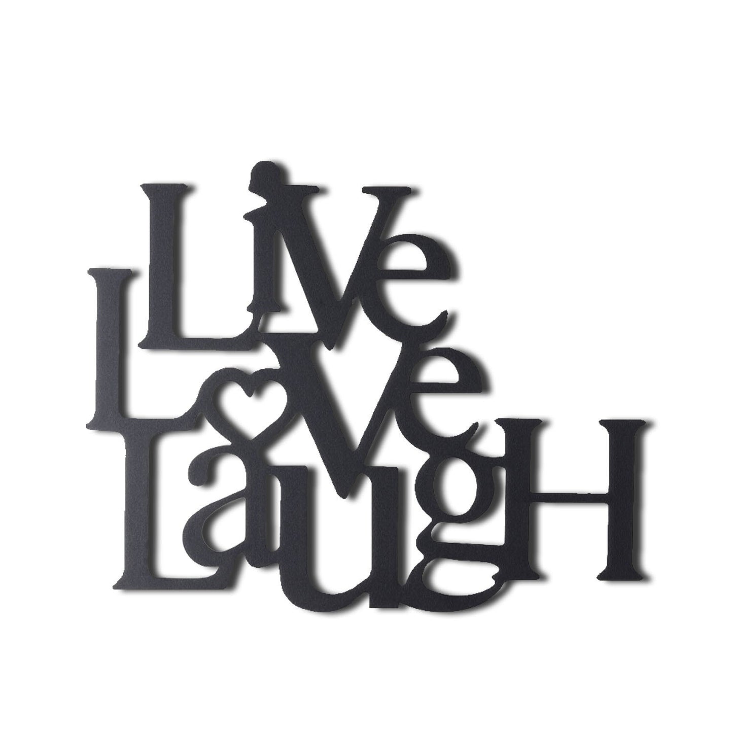 Metalna zidna dekoracija, Live Love Laugh