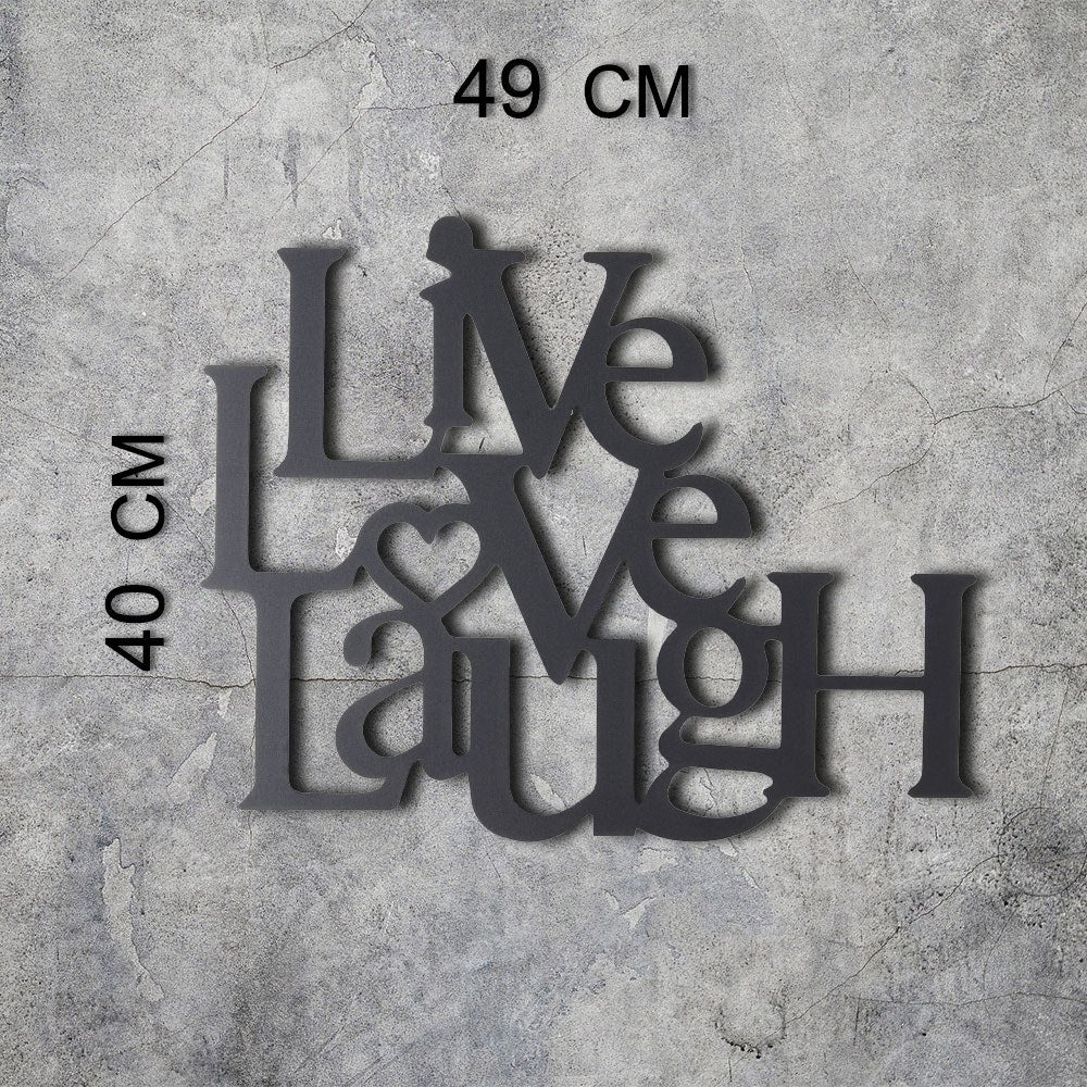 Metalna zidna dekoracija, Live Love Laugh
