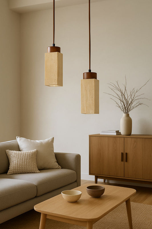 Luster 115, bež, orah