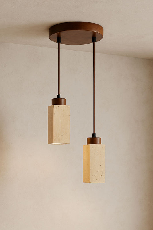 Luster 115, bež, orah