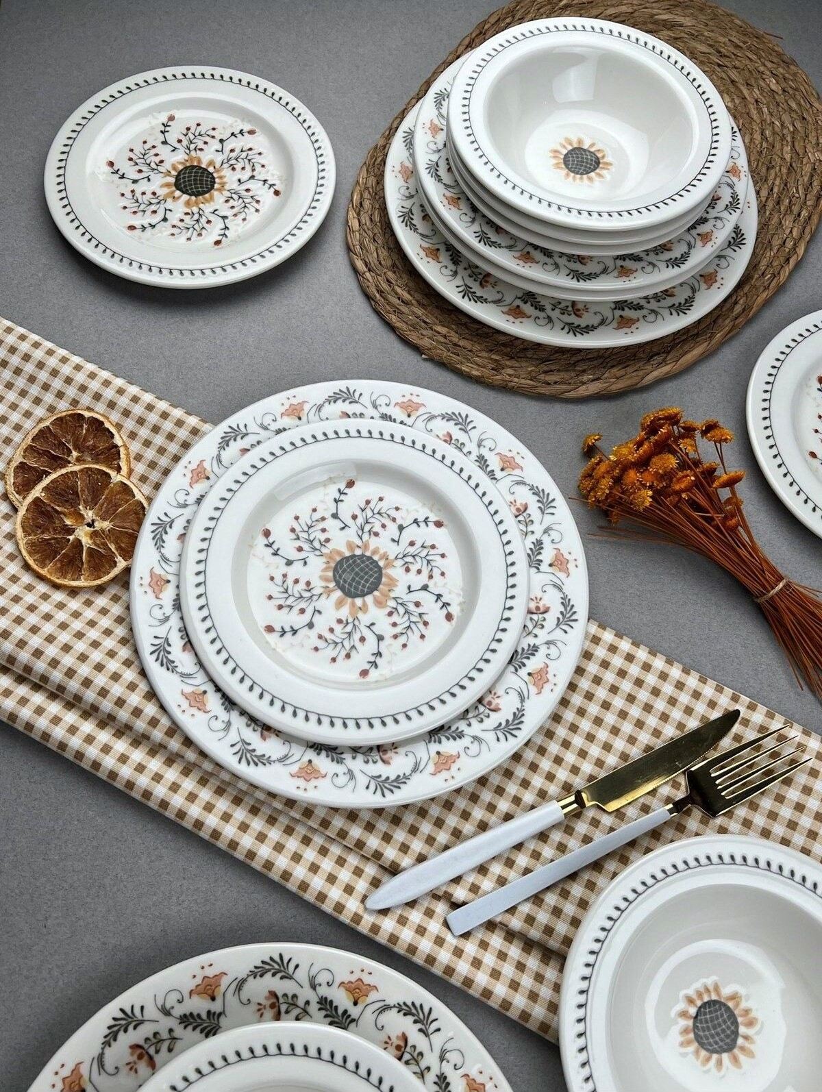 Set za večeru (24 komada) 185, Višebojni