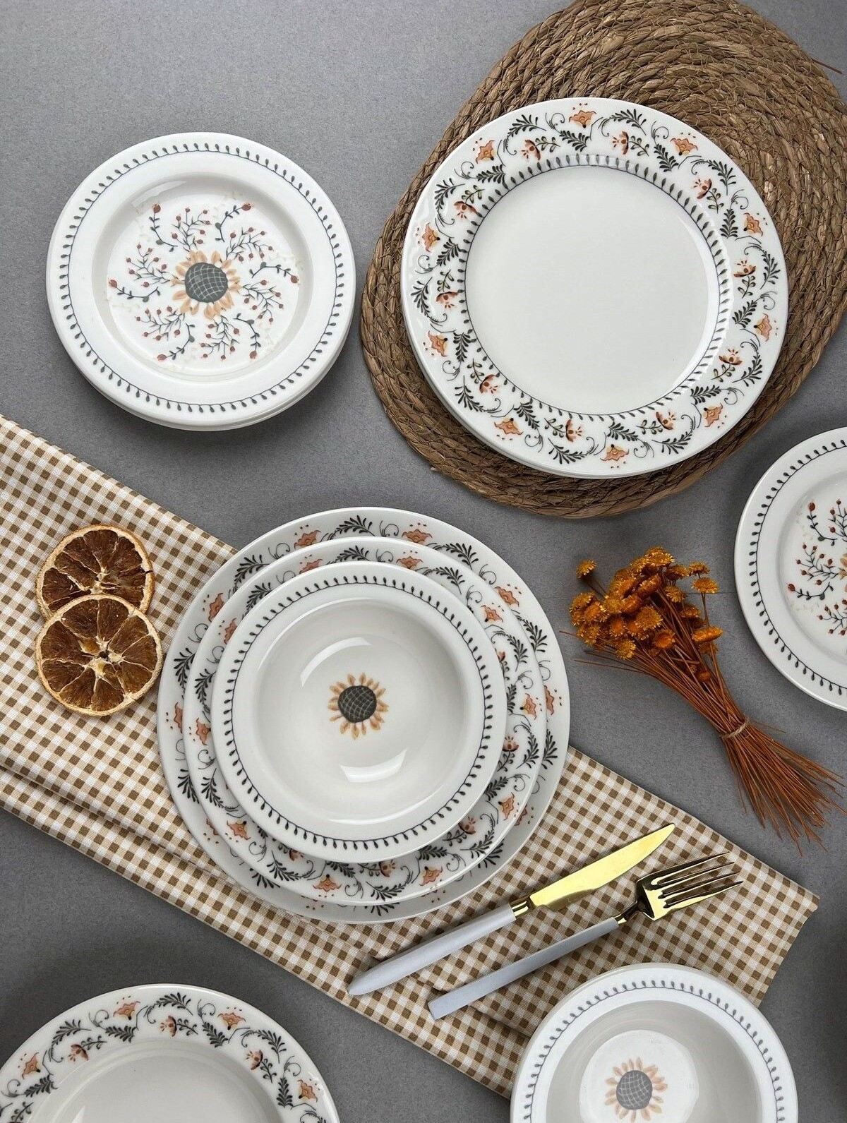 Set za večeru (24 komada) 185, Višebojni