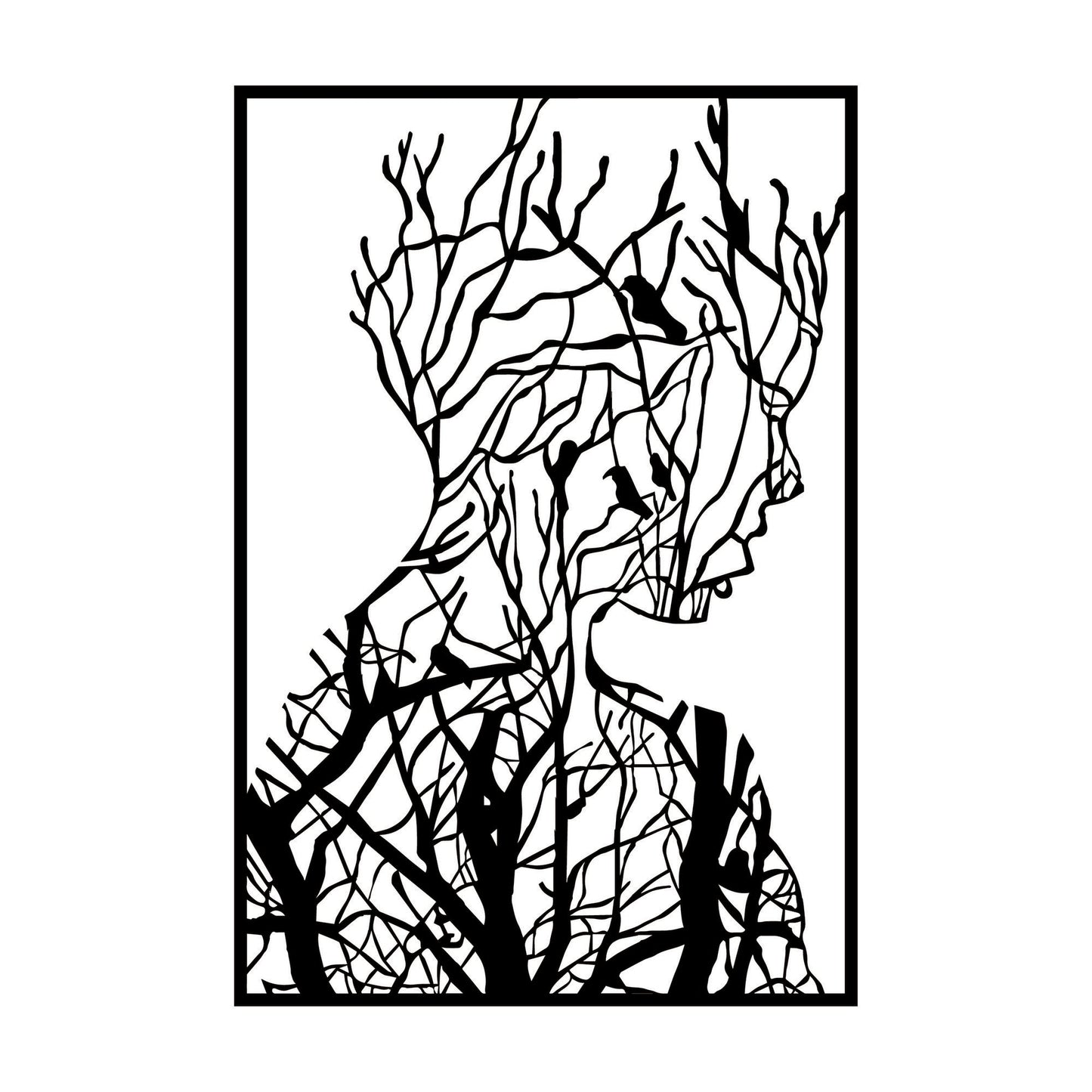Metalna zidna dekoracija, The Beauty Tree
