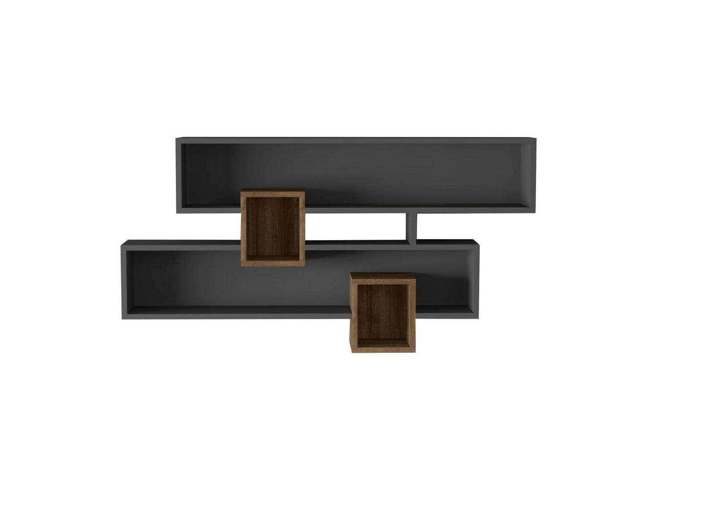 Polica zidna KAREN WALNUT, Karen - Walnut, Anhtacite