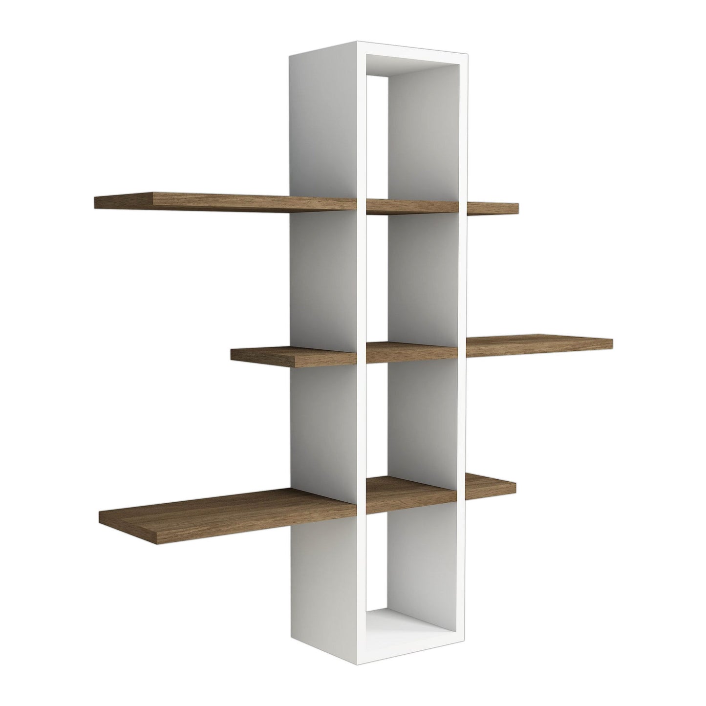 Zidna polica, Ardo - Walnut, White