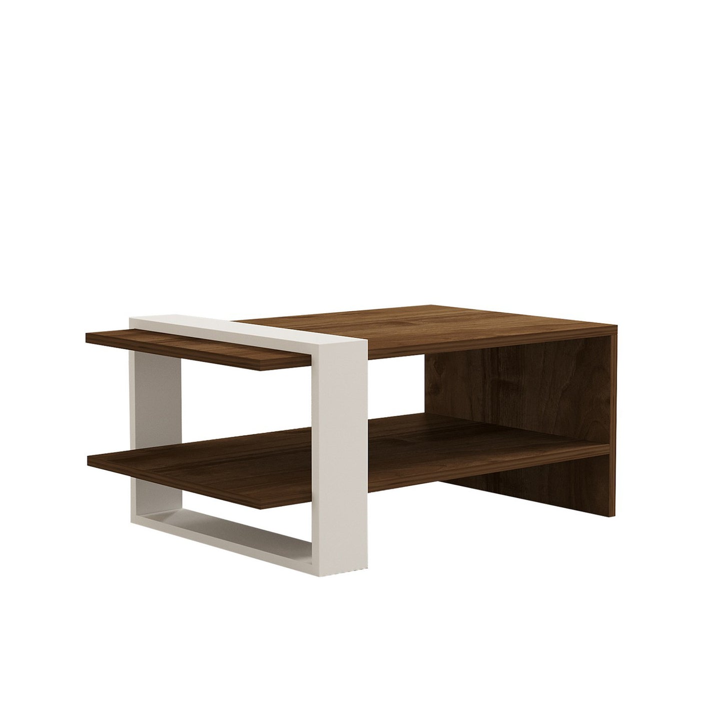 Stolić GAYE - Walnut, Gaye - Walnut, White