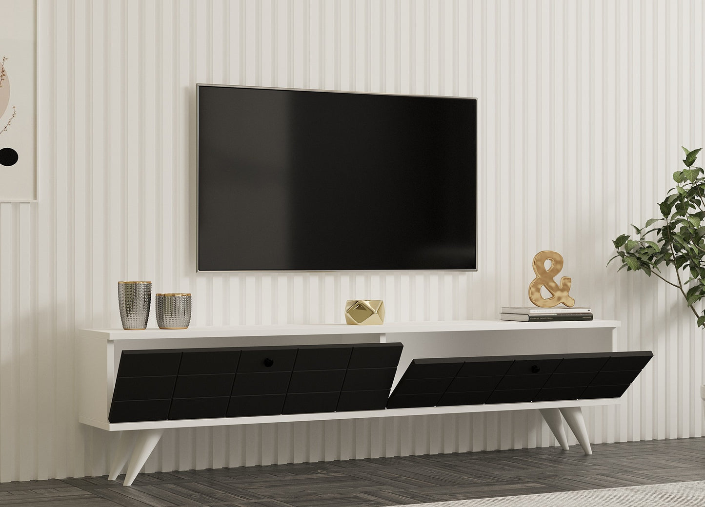 Stalak za televizor, Alberi - Anthracite, White