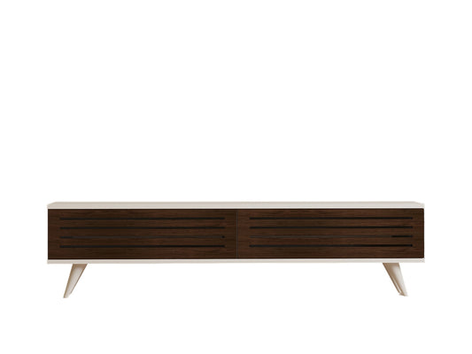 Stalak za televizor, Hill - Walnut, White