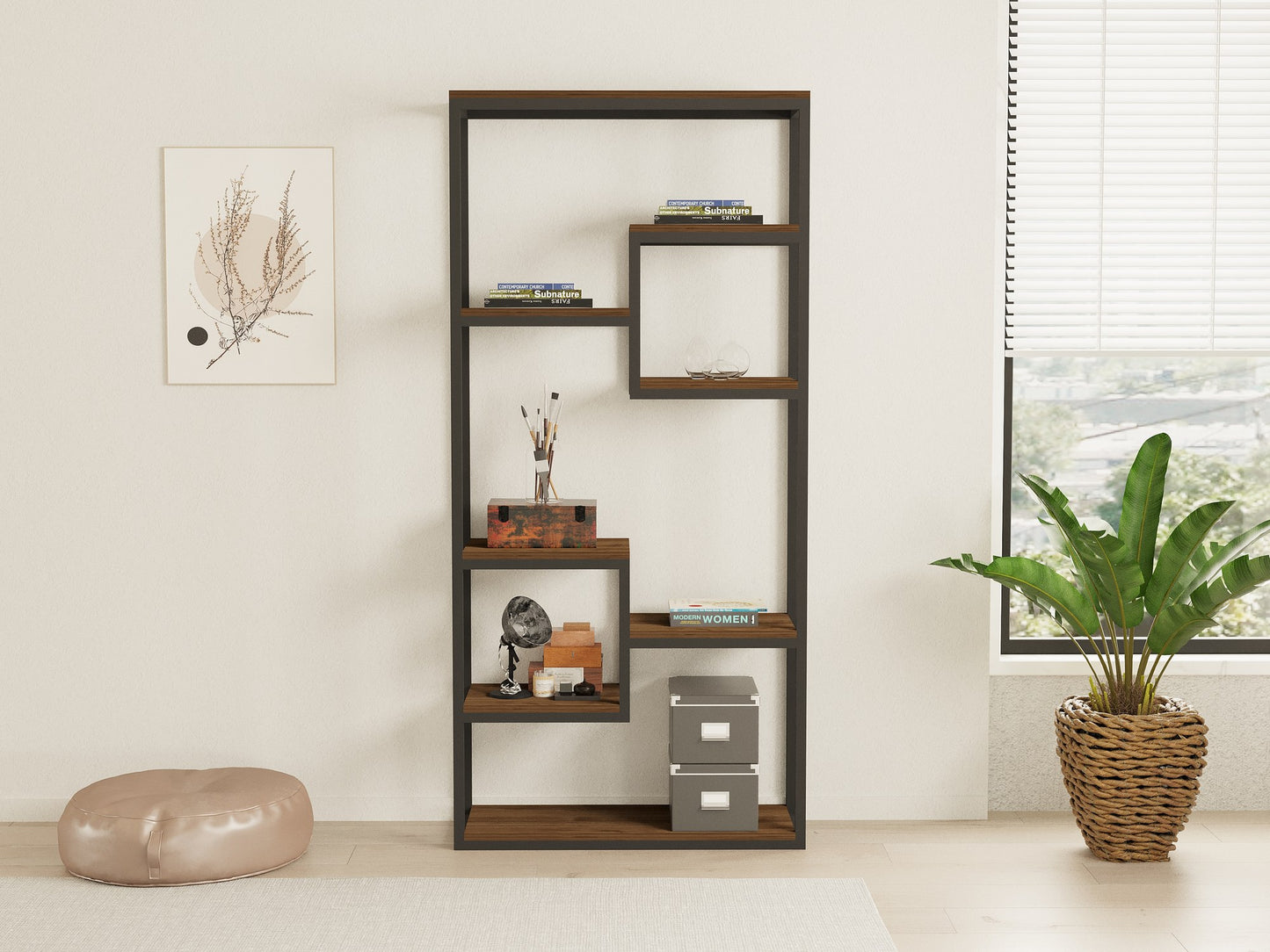 Polica EMINA, Emina - Walnut