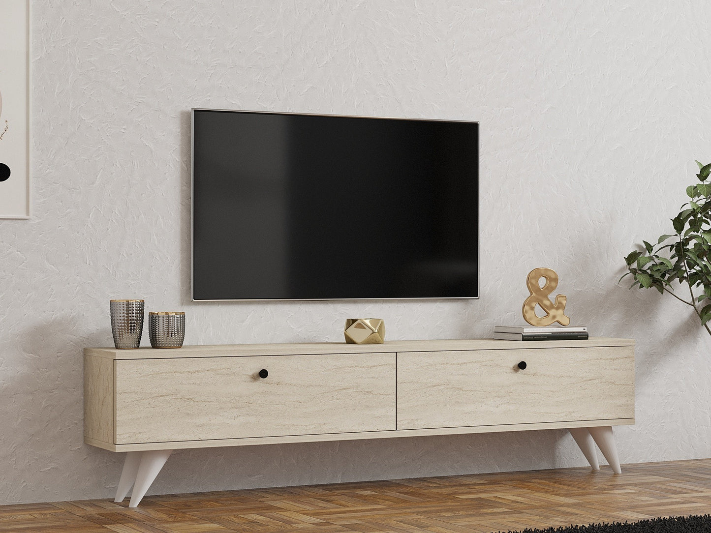 TV stalak PARIS, boja Travertine