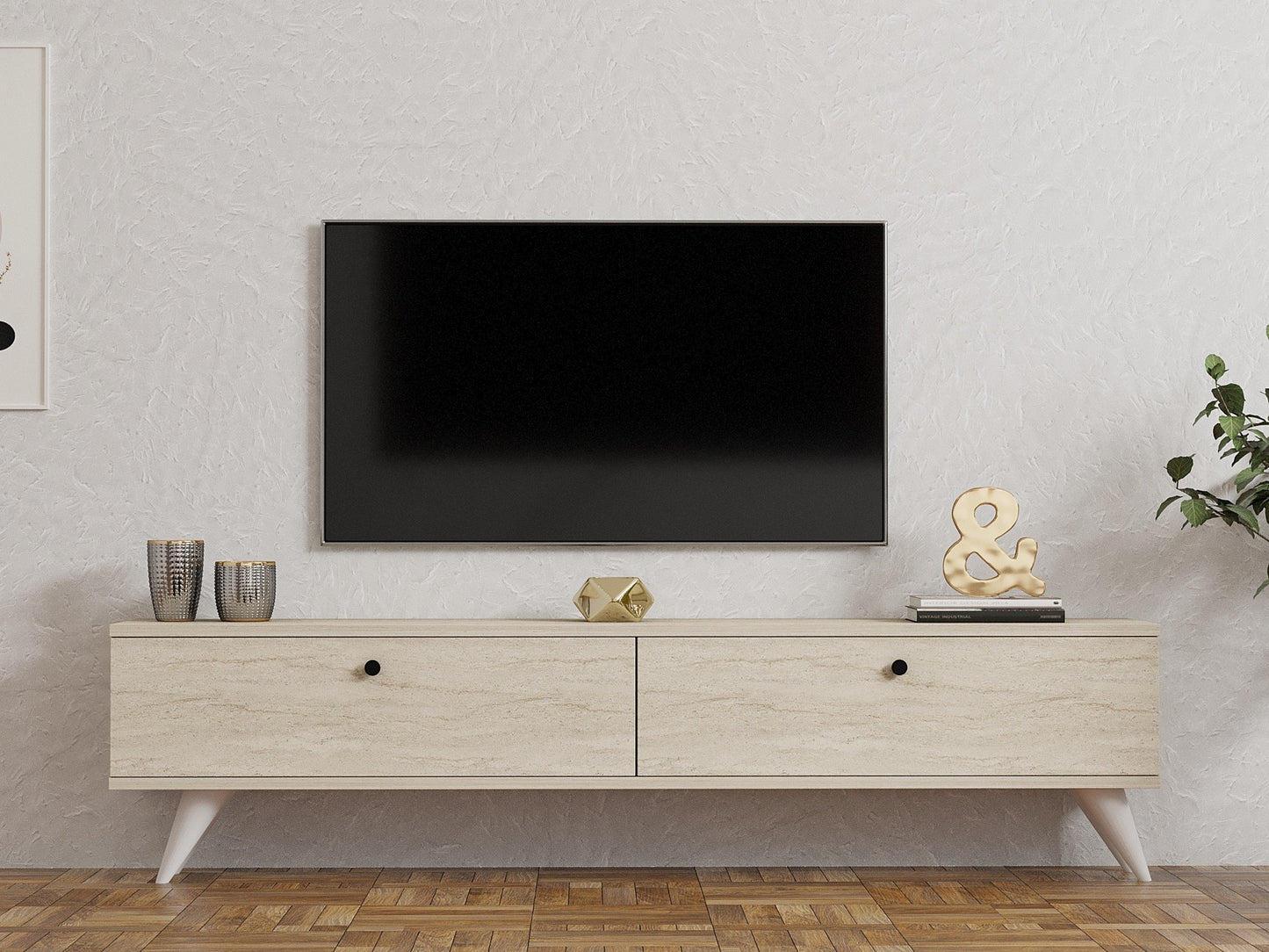 TV stalak PARIS, boja Travertine