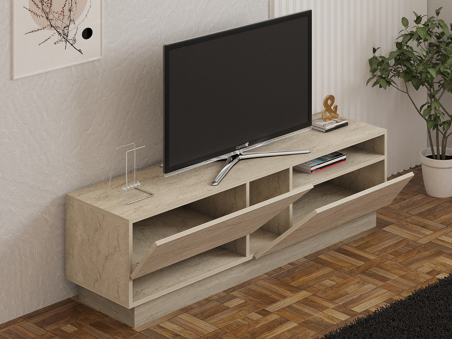 TV stalak KOZA, boja Travertine