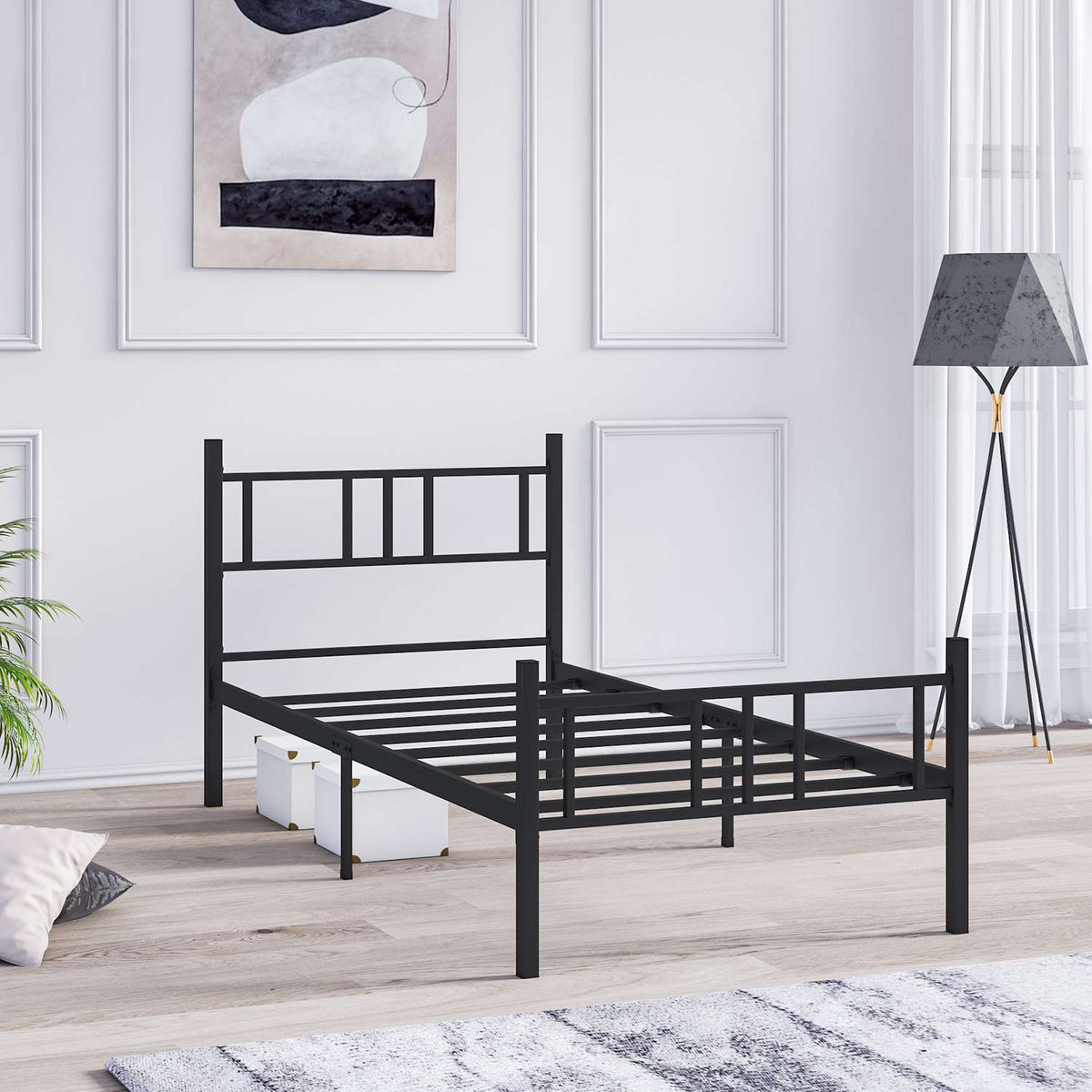 Jednostruki krevet Akın - crni 100x200