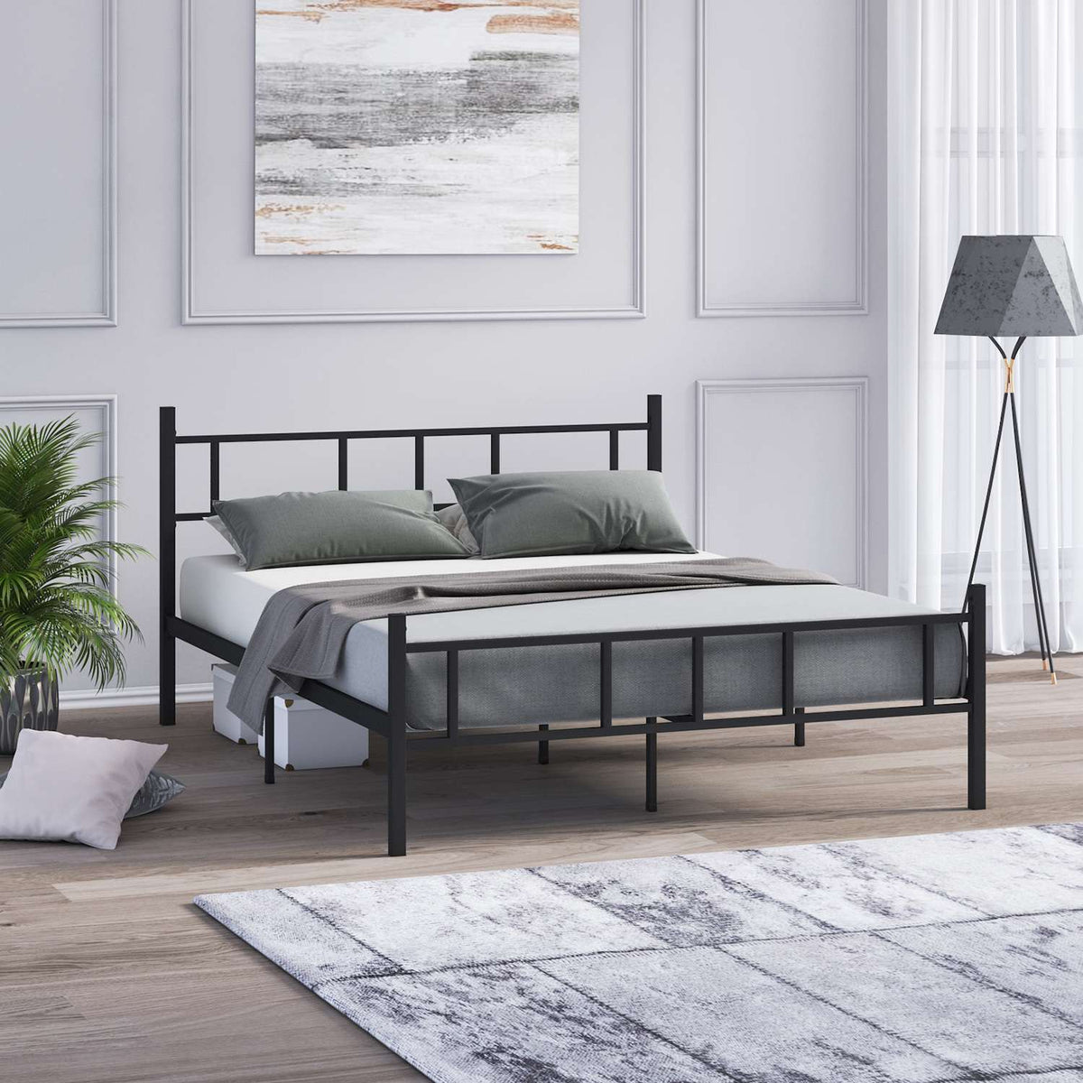 Dvostruki krevet Akın - crni 150x200