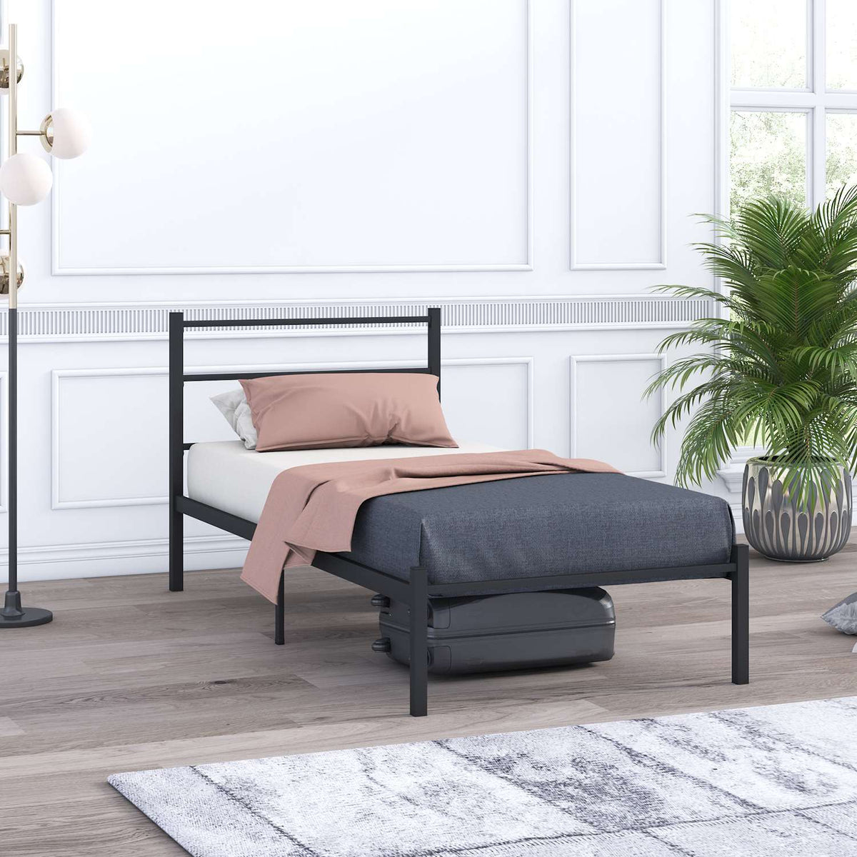 Jednostruki krevet Basic - crni 90x190