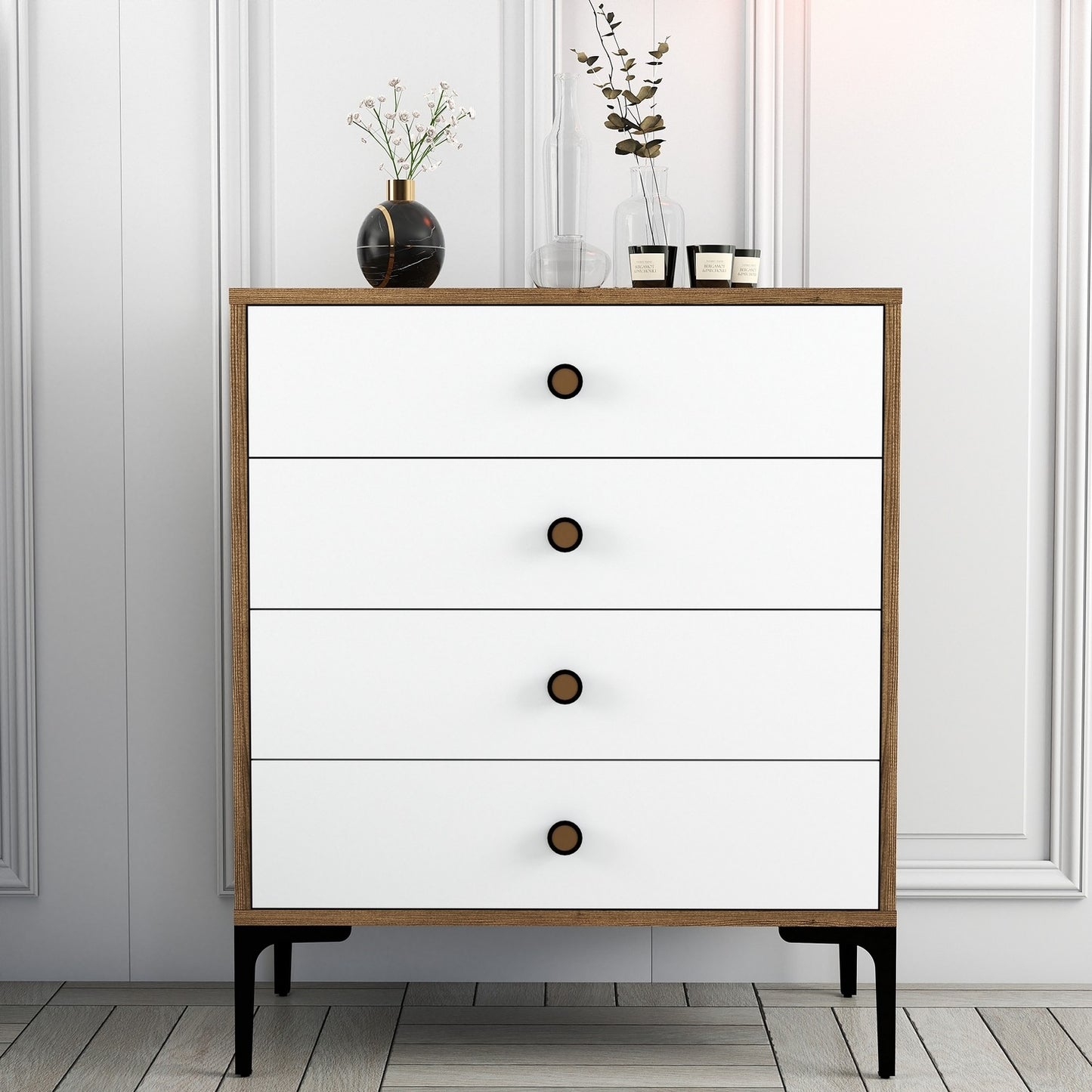 Ormar, Lizbon 537 - Walnut, White